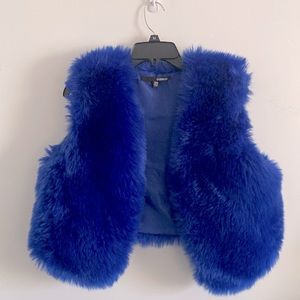 S/M Blue Fuzzy Vest.